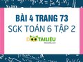 Bài 4 trang 73 SGK Toán 6 tập 2