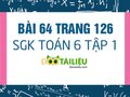 Bài 64 trang 126 SGK Toán 6 tập 1