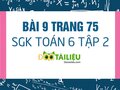 Bài 9 trang 75 SGK Toán 6 tập 2