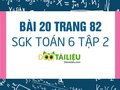 Bài 20 trang 82 SGK Toán 6 tập 2