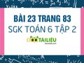 Bài 23 trang 83 SGK Toán 6 tập 2