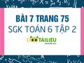 Bài 7 trang 75 SGK Toán 6 tập 2