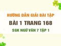 Bài 1 trang 168 SGK Ngữ văn 7 tập 1