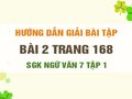 Bài 2 trang 168 SGK Ngữ văn 7 tập 1