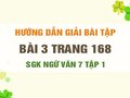 Bài 3 trang 168 SGK Ngữ văn 7 tập 1