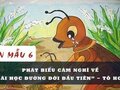 Phát biểu cảm nghĩ về Bài học đường đời đầu tiên - Tô Hoài