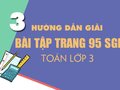 Giải toán lớp 3 trang 95 sách giáo khoa