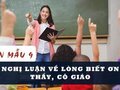 Nghị luận về lòng biết ơn thầy cô giáo