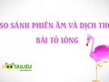 So sánh phiên âm và dịch thơ bài Tỏ lòng