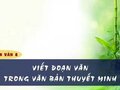 Soạn bài Viết đoạn văn trong văn bản thuyết minh