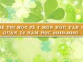 Đề thi học kì 1 môn Ngữ văn 9 quận 12 năm học 2019/2020
