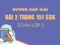 Bài 2 trang 151 SGK Toán 3