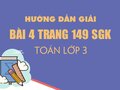 Bài 4 trang 149 SGK Toán 3