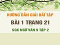 Bài 1 trang 21 SGK Ngữ văn 9 tập 2
