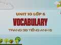 Vocabulary Tiếng Anh lớp 6 Unit 10 trang 38