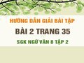 Bài 2 trang 35 SGK Ngữ văn 8 tập 2