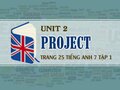 Project Unit 2 lớp 7 trang 25 SGK Tiếng Anh
