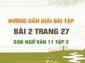 Bài 2 trang 27 SGK Ngữ văn 11 tập 2