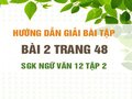 Bài 2 trang 48 SGK Ngữ văn 12 tập 2