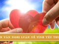 Đoạn văn nghị luận về tình yêu thương