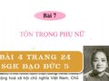 Bài 4 trang 24 SGK Đạo Đức 5