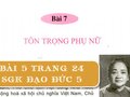 Bài 5 trang 24 SGK Đạo Đức 5