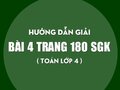 Bài 4 trang 180 SGK Toán 4
