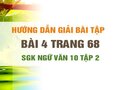 Bài 4 trang 68 SGK Ngữ văn 10 tập 2