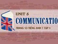Communication Unit 5 lớp 7 trang 53 SGK Tiếng Anh