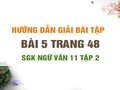Bài 5 trang 48 SGK Ngữ văn 11 tập 2