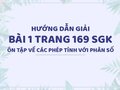 Bài 1 trang 169 SGK Toán 4