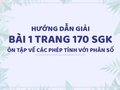 Bài 1 trang 170 SGK Toán 4