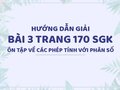Bài 3 trang 170 SGK Toán 4