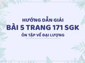 Bài 5 trang 171 SGK Toán 4
