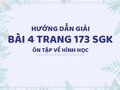 Bài 4 trang 173 SGK Toán 4 (Ôn tập về hình học)