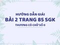 Bài 2 trang 85 SGK Toán 4