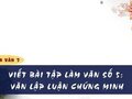 Soạn bài Viết bài tập làm văn số 5: Văn lập luận chứng minh