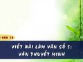 Soạn bài Viết bài làm văn số 5: Văn thuyết minh