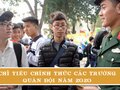 Chỉ tiêu chính thức các trường Quân đội năm 2020/2021