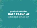 Bài 2 trang 42 SGK Toán 4
