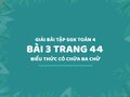 Bài 3 trang 44 SGK Toán 4