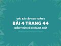 Bài 4 trang 44 SGK Toán 4