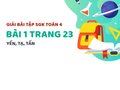 Bài 1 trang 23 SGK Toán 4
