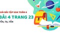 Bài 4 trang 23 SGK Toán 4