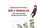 Bài 1 trang 20 SGK Toán 4