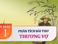 Phân tích bài thơ Thương vợ của Tú Xương