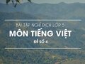 Bài tập nghỉ dịch lớp 5 môn Tiếng Việt - Đề số 4