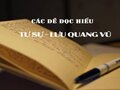 Các đề đọc hiểu Tự sự