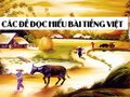 Các đề đọc hiểu bài Tiếng Việt (Lưu Quang Vũ)