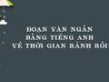 Đoạn văn ngắn bằng tiếng Anh về thời gian rảnh rỗi